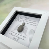 Mini Personalised Memorial Angel Pebble Picture